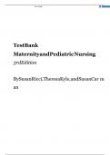 Test Bank Maternity And Pediatric Nursing 3rd Edition By Susan Ricci&comma; Theresa Kyle&comma; and Susan Carman