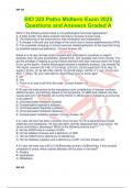 BIO 322 Patho Midterm Exam 2025 Questions and Answers Graded A 