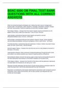BSNC 5000 OB FINAL TEST BANK QUESTIONS WITH ALL CORRECT ANSWERS 