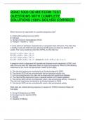 BSNC 5000 OB MIDTERM TEST QUESTIONS WITH COMPLETE SOLUTIONS &lpar;100 SOLVED CORRECT&rpar; 