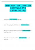 TAM CARD TEST COMPLETE QUESTIONS AND SOLUTIONS 2025&vert;RECOMMENDED PDF&period;