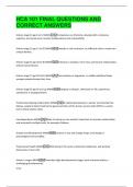 HCA 101 FINAL QUESTIONS AND  CORRECT ANSWERS 