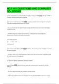 HCA 101 QUESTIONS AND COMPLETE  SOLUTIONS 