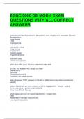 BSNC 5000 OB MOD 4 EXAM QUESTIONS WITH ALL CORRECT ANSWERS 