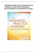 Test Bank Advanced Practice Nursing Essentials for Role Development 5th Edition &lpar;Joel&comma; 2023&rpar; Chapter 1-30 &vert; All Chapters