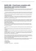 NURS 306 - Final Exam complete with Questions and correct Answers