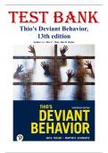Test Bank for Thio's Deviant Behavior&comma; 13th edition by Alex C&period; Thio