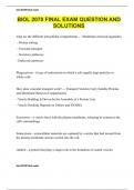 BIOL 2070 FINAL EXAM QUESTION AND SOLUTIONS