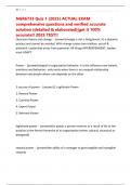 NGR6733 Quiz 1 &lpar;2025&rpar; ACTUAL EXAM comprehensive questions and verified accurate solution &lpar;detailed & elaborated&rpar;&vert;get it 100&percnt; accurate&excl;&excl; 2025 TEST&excl;&excl;