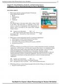 Test Bank for Clayton&rsquo;s Basic Pharmacology for Nurses 19th Edition by Michelle J&period; Willihnganz &vert;&vert; Samuel L&period; Gurevitz &vert;&vert; Bruce Clayton Complete Update 2025