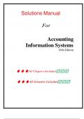 Solution Manual for Accounting Information Systems&comma; 16th edition by Marshall B Romney&comma; All Chapters 
