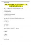 BIOL 2070 FINAL EXAM QUIZZES AND ANSWERS GRADED A