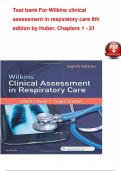 Test bank For Wilkins clinical assessment in respiratory care 8th edition by Huber&comma; Chapters 1 - 21&period;pdf9780323416351