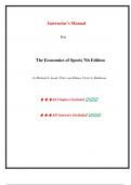 Solution Manual for The Economics of Sports 7th Edition by Michael A&period; Leeds&comma; Peter von Allmen&comma; All Chapters 