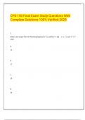 CPS 150 Final Exam Study Questions With  Complete Solutions 100&percnt; Verified 2025