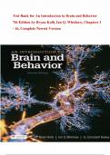 Test Bank for An Introduction to Brain and Behavior 7th Edition by Bryan Kolb&comma; Ian Q&period; Whishaw&comma; Chapters 1 - 16&comma; Complete Newest Version&period;pdf 9781464107870