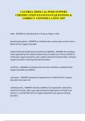 CALMHSA MEDI-CAL PEER SUPPORT  CERTIFICATION EXAM EXAM QUESTIONS &  CORRECT ANSWERS LATEST 2025