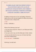 FLORIDA BASIC DRIVER IMPROVEMENT  EXAM NEWEST 2025 ACTUAL EXAM  COMPLETE 100 QUESTIONS AND CORRECT  DETAILED ANSWERS &lpar;VERIFIED ANSWERS&rpar;  &vert;ALREADY GRADED A&plus;&vert;&vert;BRAND NEW&excl;&excl;