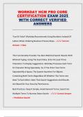 WORKDAY HCM PRO CORE  CERTIFICATION EXAM 2025  WITH CORRECT VERIFIED  ANSWERS