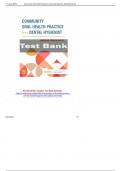 Community Oral Health Practice for the Dental Hygienist 5th Edition Test Bank by Christine French Beatty