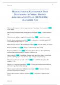 Medical-Surgical Certification Exam Guide 2025&sol;2026&colon; Verified Questions & Answers for Guaranteed Success