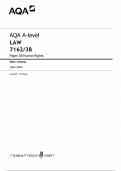 AQA A-level LAW 7162&sol;3B Paper 3B Human Rights Mark scheme June 2024