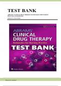 test bank Abrams' Clinical Drug Therapy&colon; Rationales for Nursing Practic
