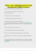 CWNA   Test 1 UPDATED ACTUAL  Exam  Questions and CORRECT Answers 