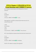 CWNA Chapter 1 UPDATED ACTUAL   Exam Questions and CORRECT Answers 