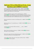 Full List CWNA UPDATED ACTUAL  Exam  Questions and CORRECT Answers 