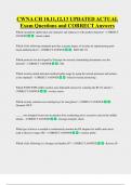 CWNA CH 10&comma;11&comma;12&comma;13 UPDATED ACTUAL   Exam Questions and CORRECT Answers