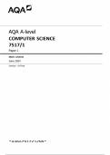 AQA A-level COMPUTER SCIENCE 7517&sol;1 Paper 1 Mark scheme June 2024