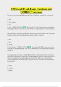 CWNA ACTUAL Exam Questions and  CORRECT Answers 