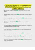 CWNA-108 Wireless Network Administrator  UPDATED ACTUAL  Exam Questions and  CORRECT Answers 