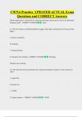 CWNA Practice  UPDATED ACTUAL Exam  Questions and CORRECT Answers