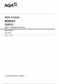 AQA A-level BENGALI 7637&sol;1 Paper 1 Reading and Writing Mark scheme June 2024