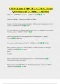 CWNA  Bundled Exam Questions WITH  CORRECT Answers