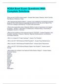 HOSA Bowl Exam Questions With Complete Solutions