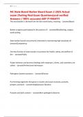 NC State Board Barber Board Exam 2 2025 Actual exam &lpar;Testing Real Exam Questions&rpar;and verified Answers &lpar; 100&percnt; accurate&rpar; GET IT RIGHT&excl;&excl;
