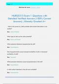 NURS5315 Exam 1 Questions with  Detailed Verified Answers &lpar;100&percnt; Correct  Answers&rpar; &sol;Already Graded A