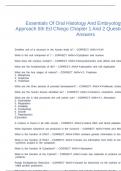  Essentials Of Oral Histology And Embryology&colon; A Clinical Approach 5th Ed Chiego Chapter 1 And 2 Questions And Correct Answers
