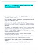 ANP 1111 Final Exam with Questions and Correct Answers 2025&period;