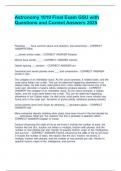 Astronomy 1010 Final Exam GSU with Questions and Correct Answers 2025&period;