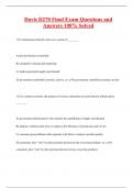 Davis D270 Final Exam Questions and  Answers 100&percnt; Solved