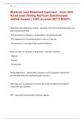 Wisconsin Lead Abatement Supervisor - Exam 2025 Actual exam &lpar;Testing Real Exam Questions&rpar;and verified Answers &lpar; 100&percnt; accurate&rpar; GET IT RIGHT&excl;&excl;