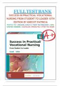 Test Bank for Success in Practical&sol;Vocational Nursing 10th Edition&comma; by Janyce L&period; Carroll&comma; Lisa Collier