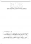 Becoming a Licensed Professional Counselor  Department of Psychology&comma; Capella University  