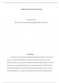   Healthcare Information Review Proposal  Capella University  BHA-FPX 4106&colon; Introduction t