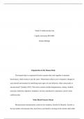   Week 2 Cardiovascular Lab  Capella University BIO1000- Human Biology   Organization of t