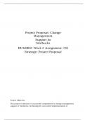   Project Proposal&colon; Change Management  Support for  Starbucks  BUS4802&colon; Week 2 Assignment&colon;